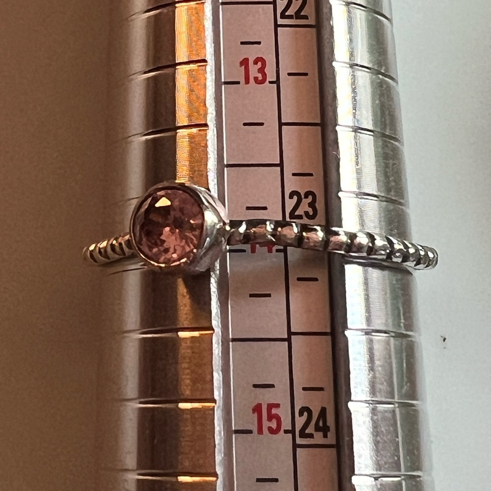 2 Amethyst Stacking Rings - Picture 2 of 5